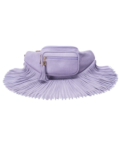 Fashion Fringe Tassel Fanny Pack Waist Bag KL088 LAVENDER